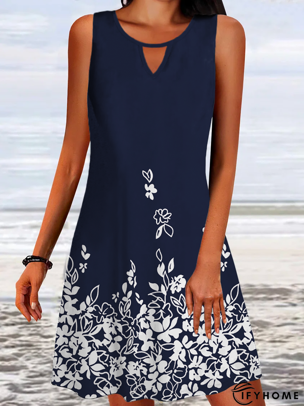 Floral Sleeveless Dress | IFYHOME
