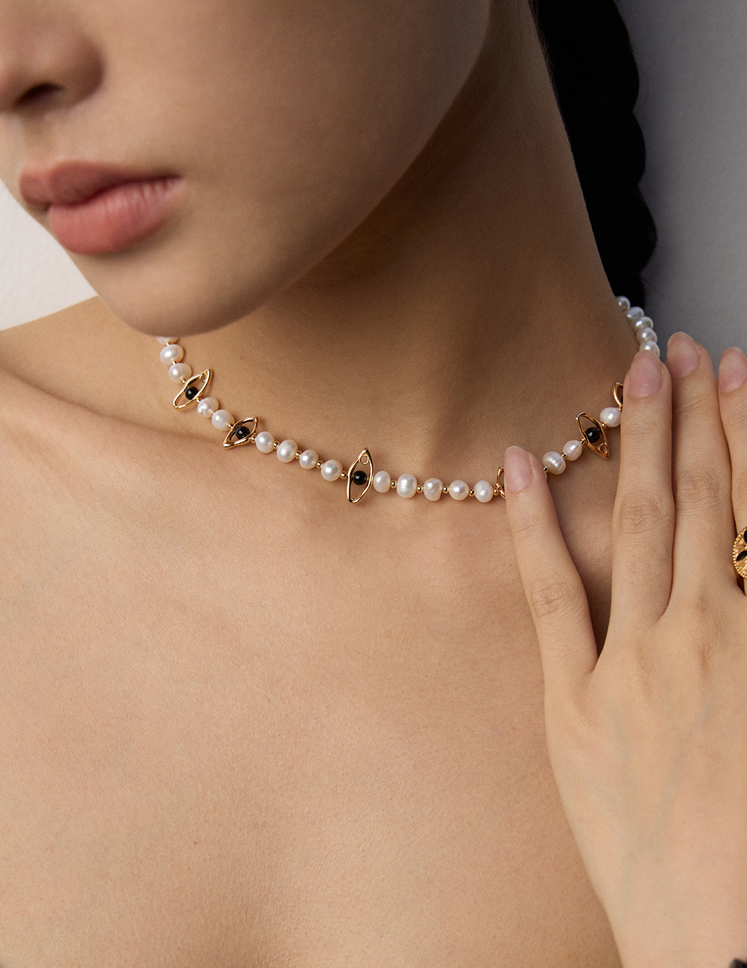 Vintage Gold Starry Night Choker