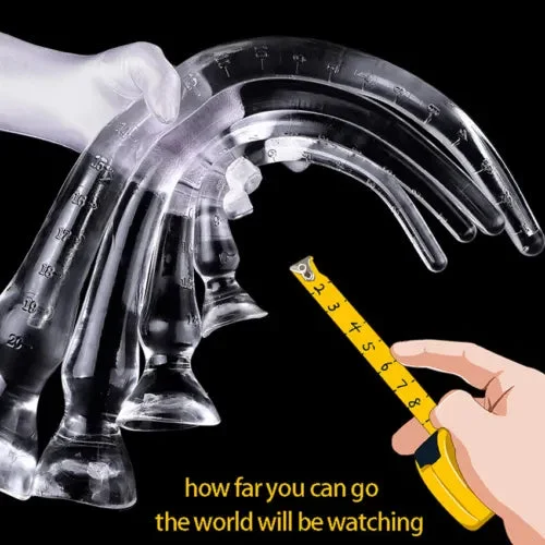 pornhint Pornhint Extra Long Anal Whip Dildo G-Spot Butt Plug Penis Suction Cup Cock Dong Sex Toy