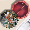 5D DIY Diamond Art Painting Wood Snack Storage Box with Lid (Christmas Candle)
