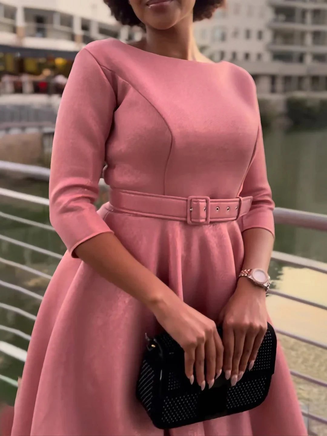 Uveng Fashion Elegant Bridesmaid Banquet Dress Dresses