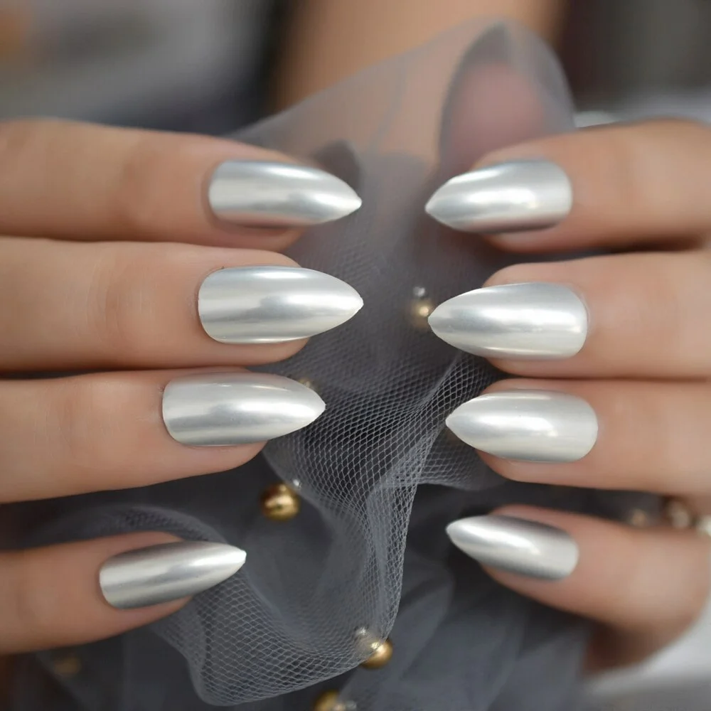 Natural Faux Ongles Dark Maroon Red Gorgeous French Tip Glossy Top Square Medium Size Tips for Daily