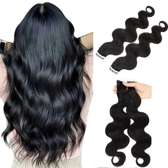 YVONNE Platinum Grade Body Wave 100g/pack including 40pcs Tape In Human Hair Extensions