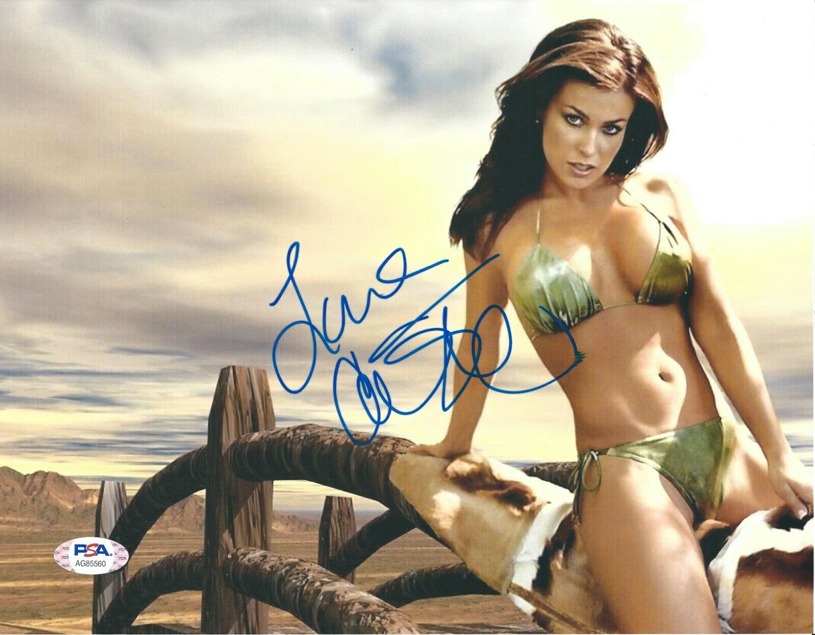 Carmen Electra Signed 8.5x11 Photo Poster painting *Model PSA AG85560