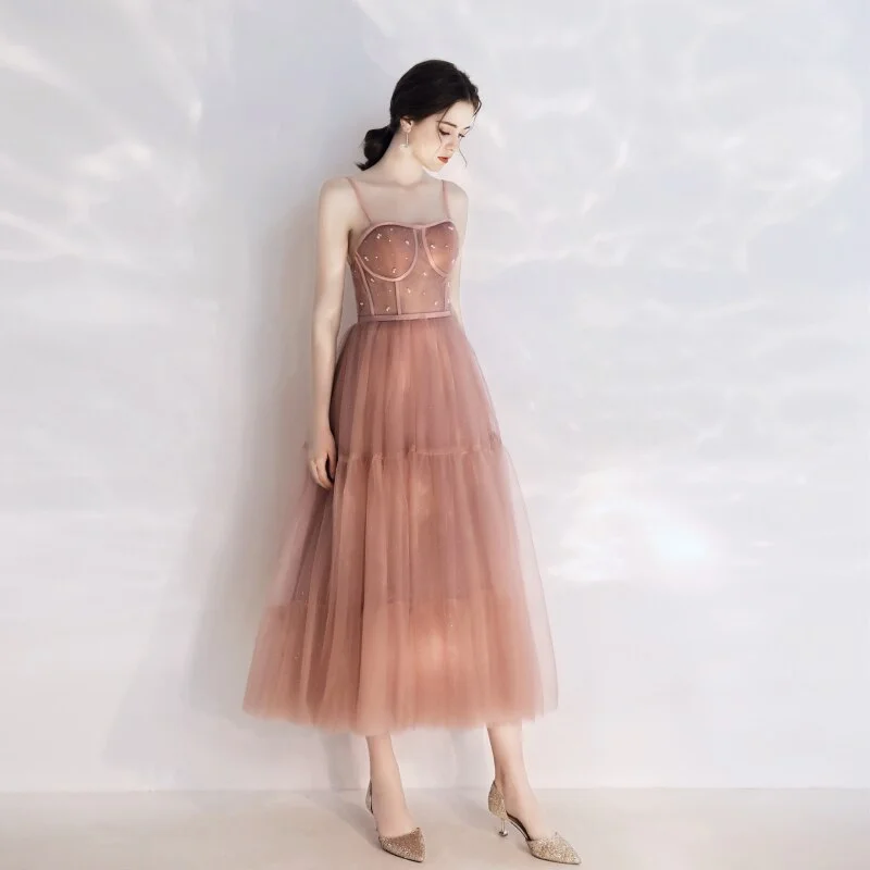 Bridesmaid Dresses for Women Party Wedding Evening Simple and Elegant Formal Dress Robe Prom Gown Short Luxury Suitable Request