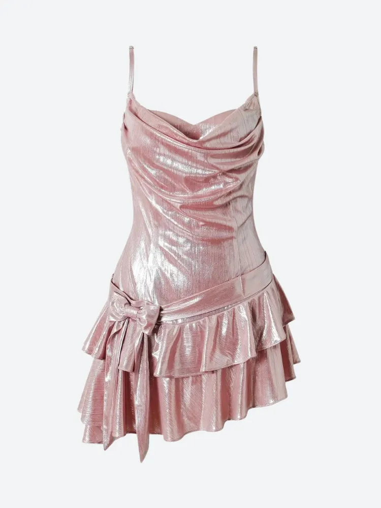 Brownm Girl Metallic Mini Dress