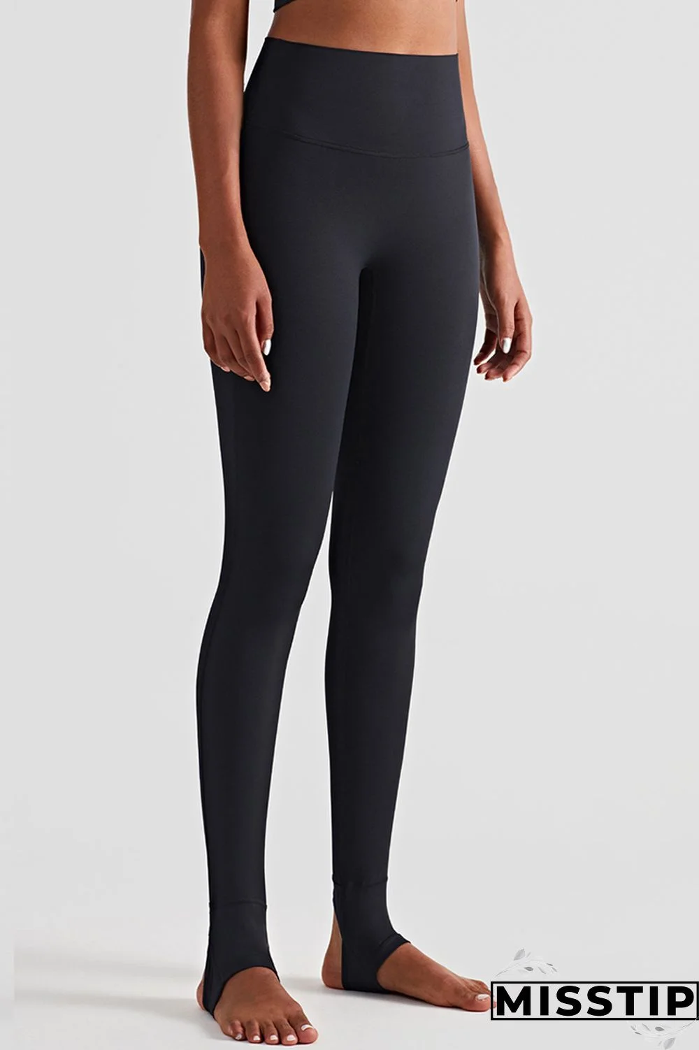 Black Casual Sportswear Solid Hollowed Out Skinny High Waist Trousers