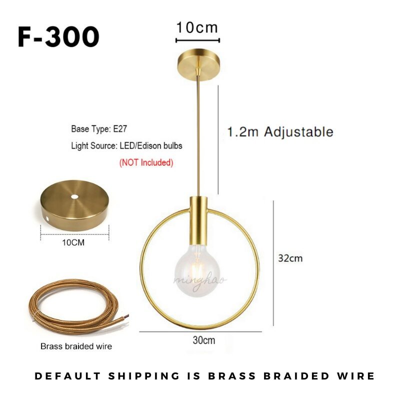 Ins Wind Personality Pendant Lights Single Head Ring For Bedroom  Hanging Lamp dining room furniture  living room decoration