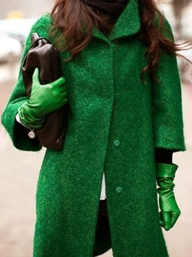 women's autumn winter fashion woolen coat