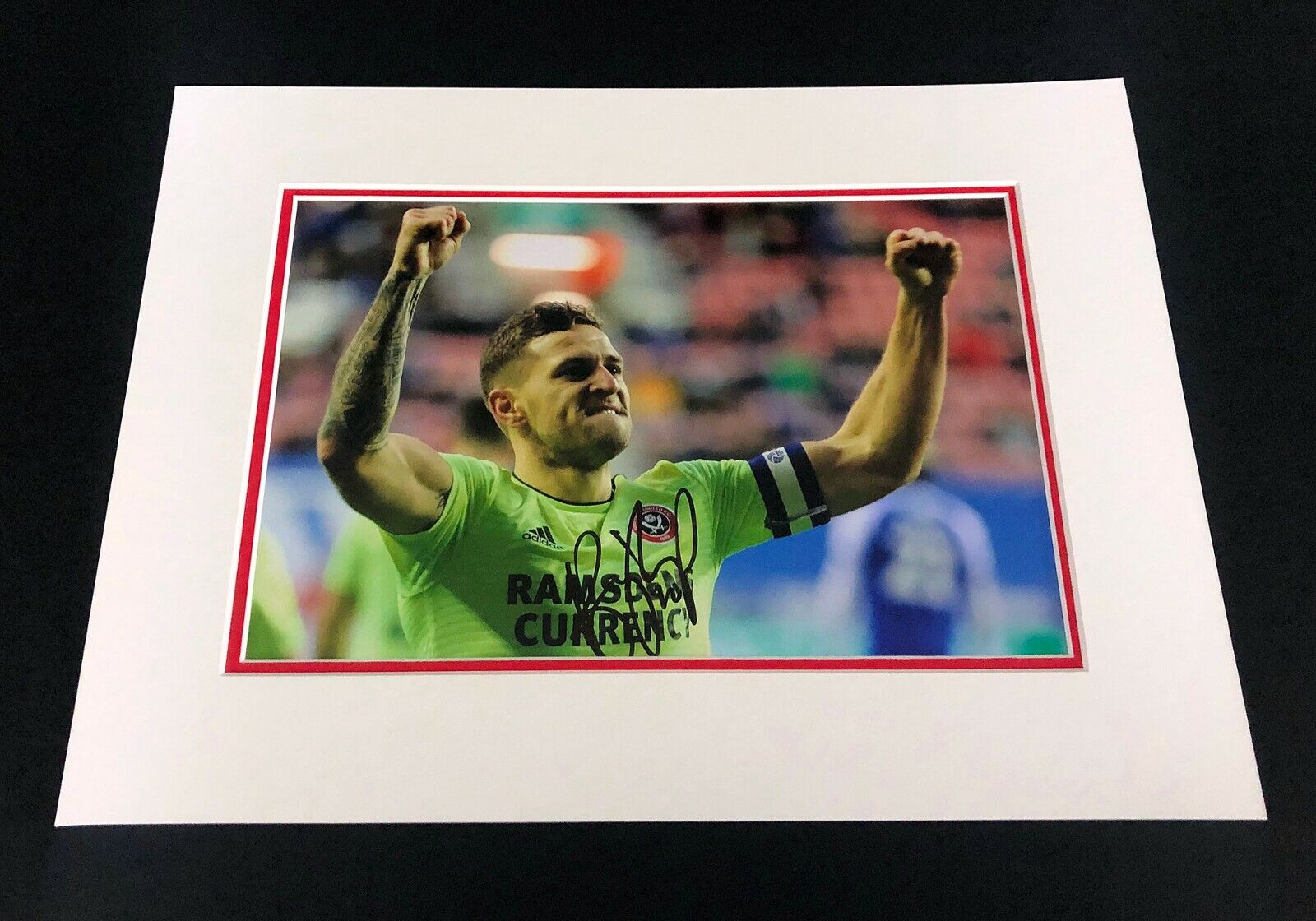 Billy Sharp SUFC Photo Poster painting Signed Display - 16x12 inch Mount Sheffield United AFTAL