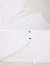 Short Sleeveless V-Back Drawstring Cover-Up Swimwear