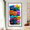 Diamond Painting -DIY Full Round Drill Colorful Cat(70*40 CM)