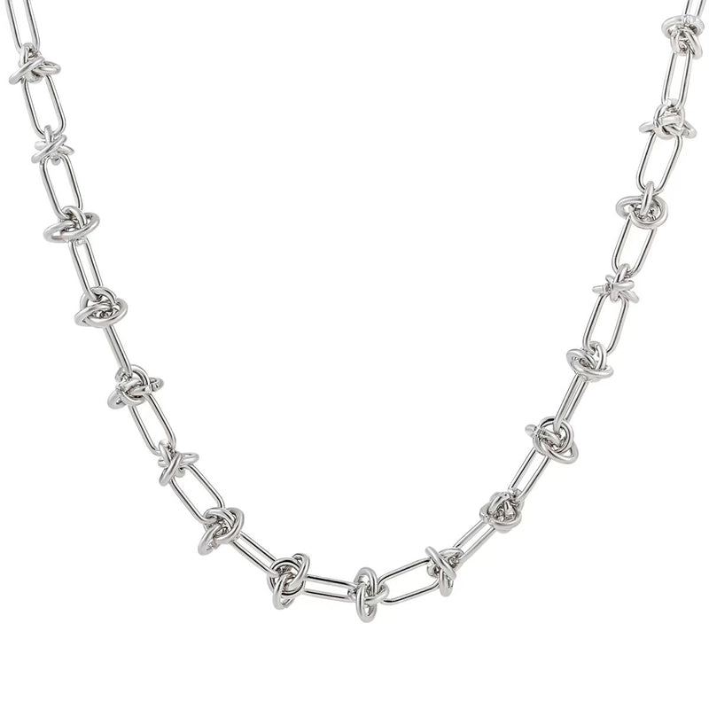 Hip-Hop Punk Solid Color Titanium Steel 18K Gold Plated Bracelets Necklace