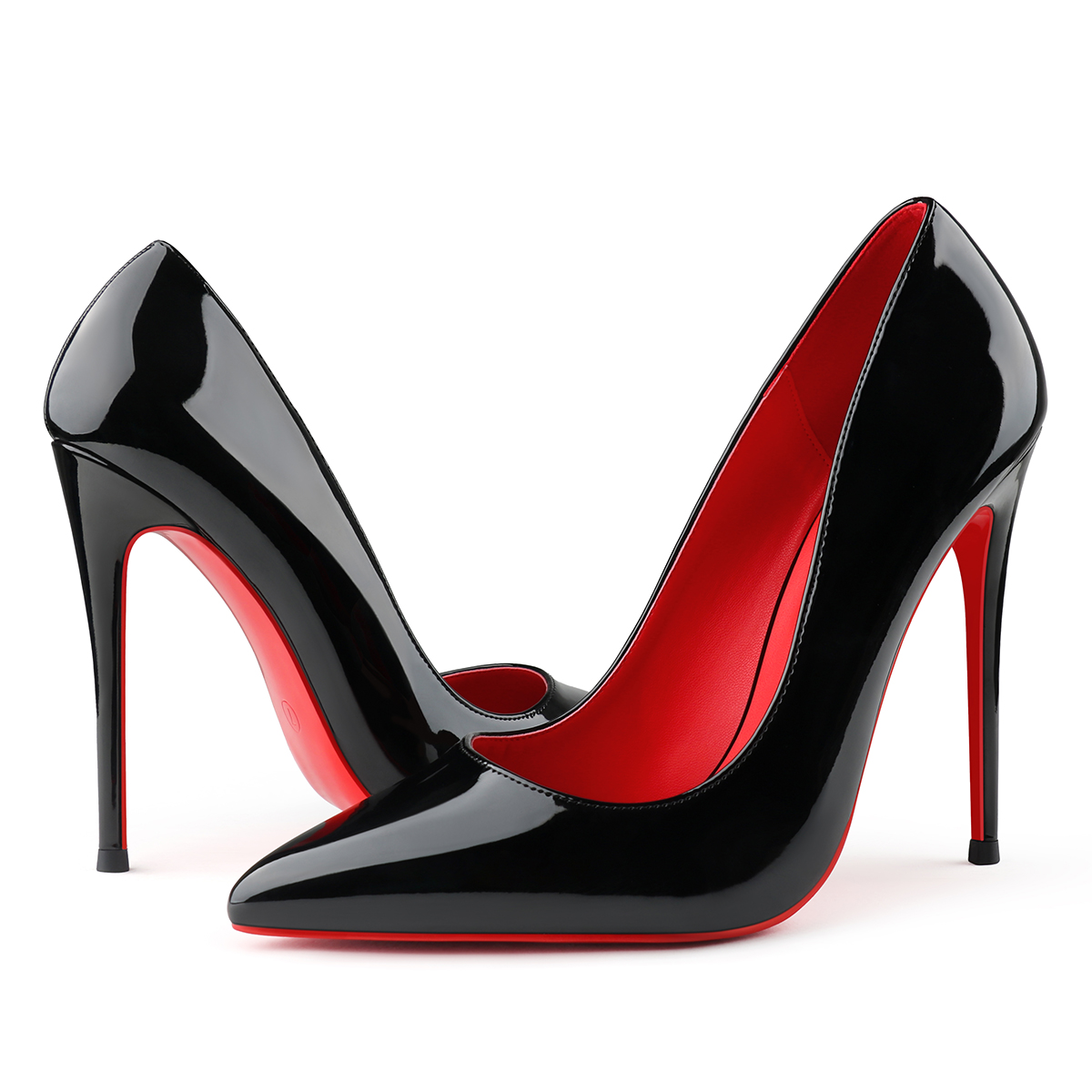 120/100mm Red Bottom Women's Party Wedding Heels Red Lining Patent Pumps-MERUMOTE