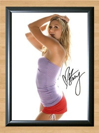 Stacy Keibler WWE Signed Autographed A4 Print Photo Poster painting Poster belt wwf diva 2 A2 16.5x23.4