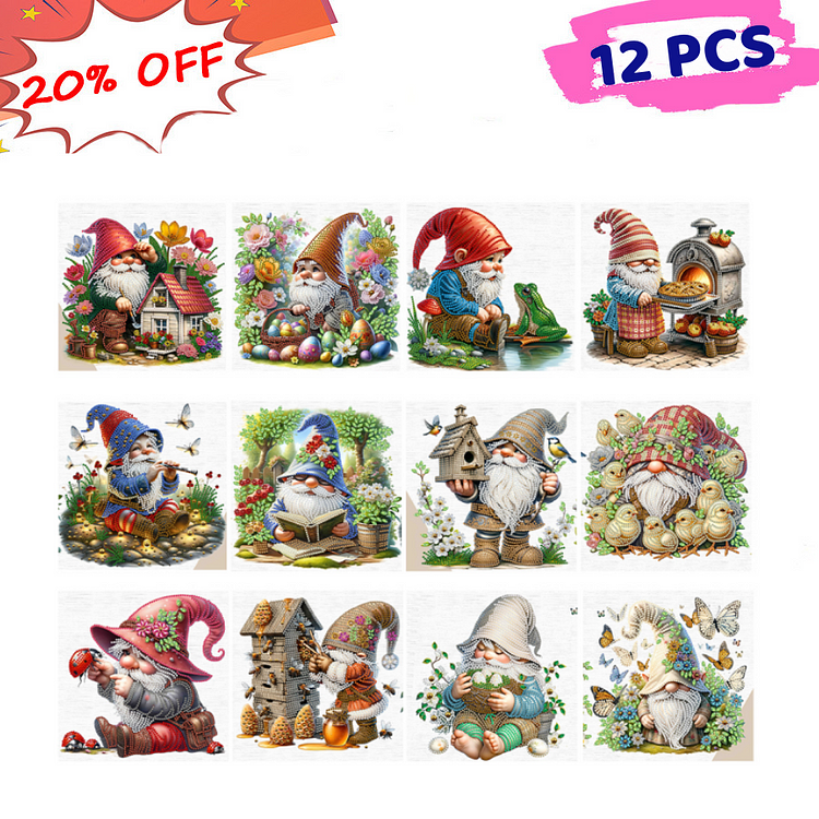 Easter Garden Gnome 30*30CM (Canvas) Special Drill Diamond Painting gbfke
