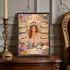 Floral Arch Curly Hair Lady Special Shaped 5D DIY Partial Drill Diamond Painting Kits for Adults Beginners Home Decor Diamond Dots Paintings Diamond Art Kit 11.81x15.75inch