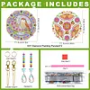 2Pcs Diamond Painting Acrylic Double Sided Birds and Butterflies Wind Chime Suncatcher with Crystal Hanging Pendant