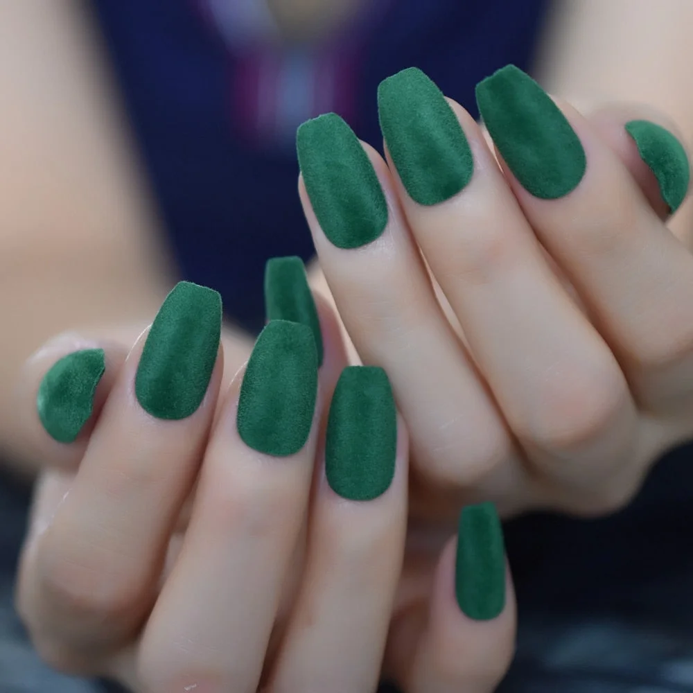 Shimmer Pure Silver Glitter French Nails Clear Spirit Flat Medium Acrylic Press On Nails Full Wraps including glue sticker-Nail Inspo