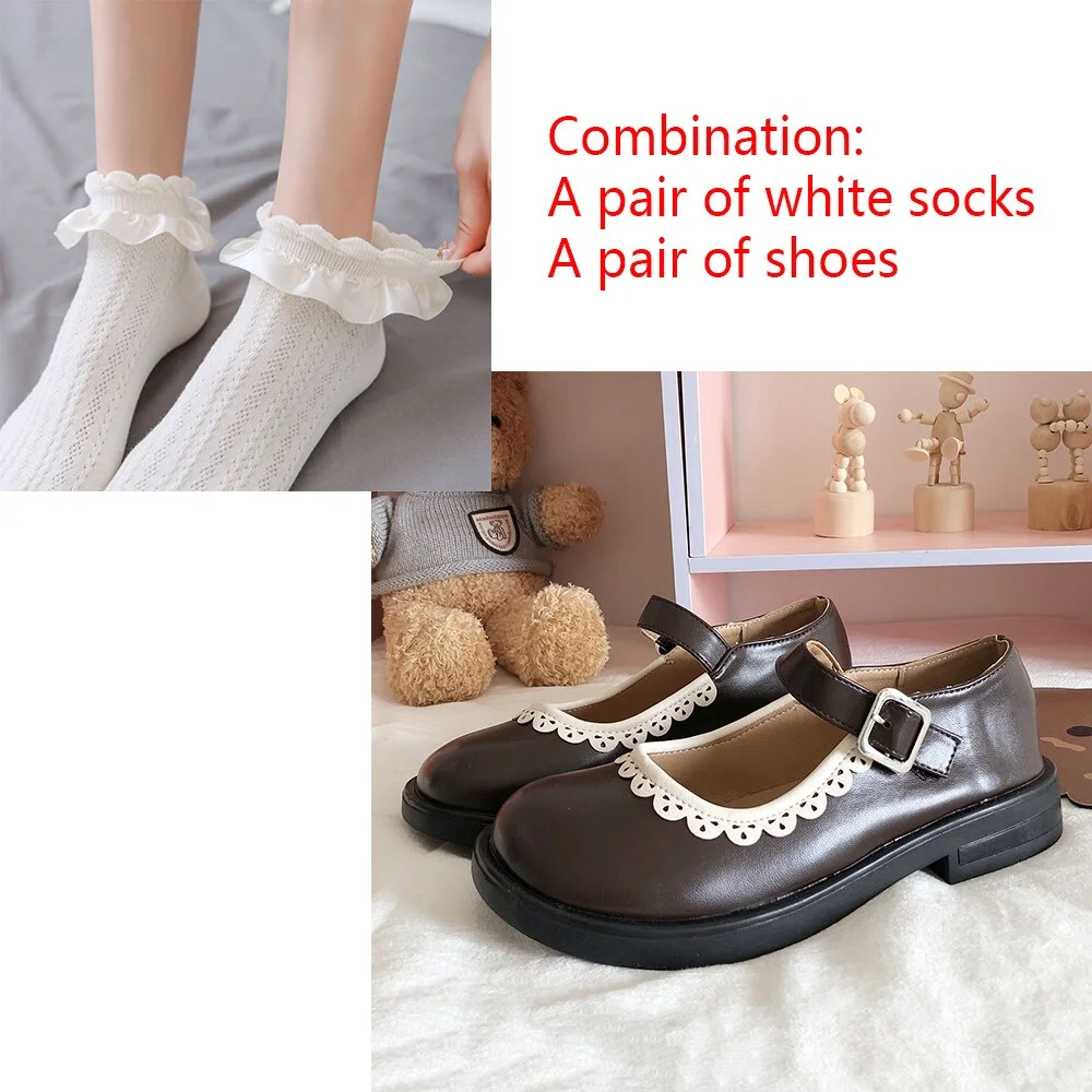 Qengg shoes kawaii lolita shoes women japanese sweet black cosplay shoes kawaii shoes women lolita sneakers zapatilla mujer 2022