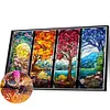 （AB/Square Drills)Four Seasons-Full Diamond Painting 65*40CM