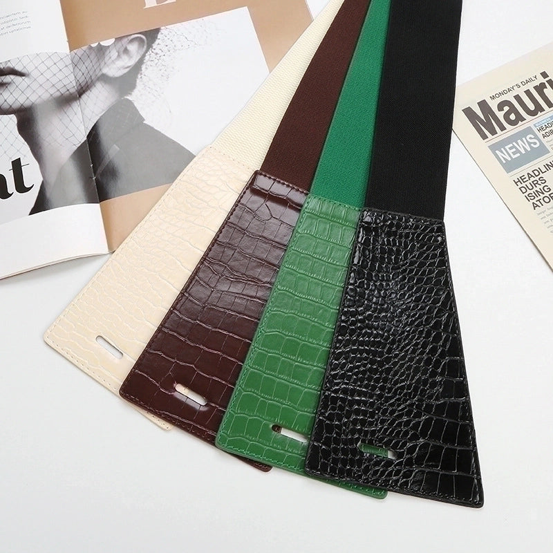 Retro Crocodile Pu Leather Belt Buckle Women’s Leather Belts 1 Piece