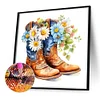 Diamond Painting-DIY Full Round Drill Cowboy Boots(40*40CM)