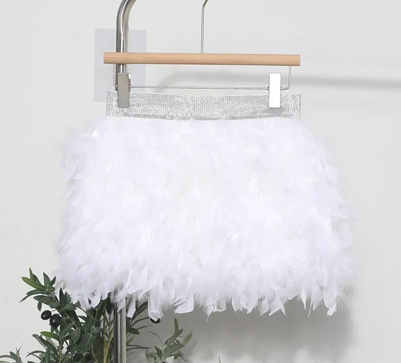 Churchf Real Shooting Feather Dress Small Pony Short Skirt Birthday Dress Dress Princess Short Dress 9022