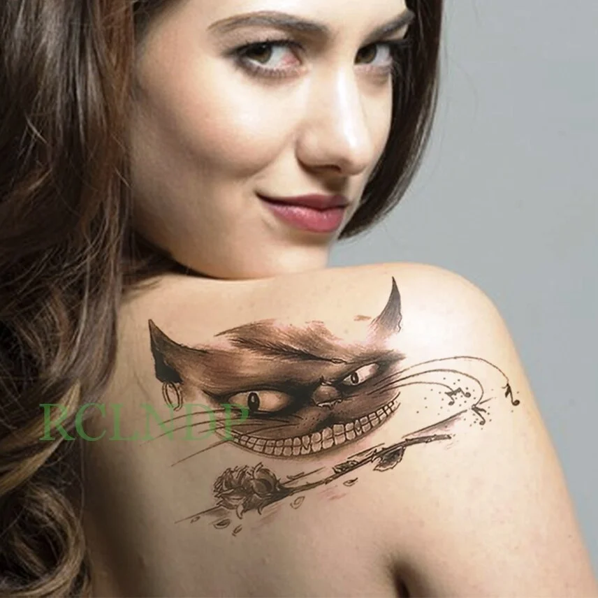 Sdrawing Temporary Tattoo Sticker Wolf Head Tribal Totem Design Pattern Fake Tatto Flash Tatoo Body Art for Girl Women Men