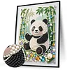 Gr&uuml;ner Panda DIY, teilweise Diamantperlen-Malerei-Kunstsets, 30x40cm, Spezialform-Perlengem&auml;lde, Bildkunst, Bastelarbeiten f&uuml;r Wanddekoration zu Hause
