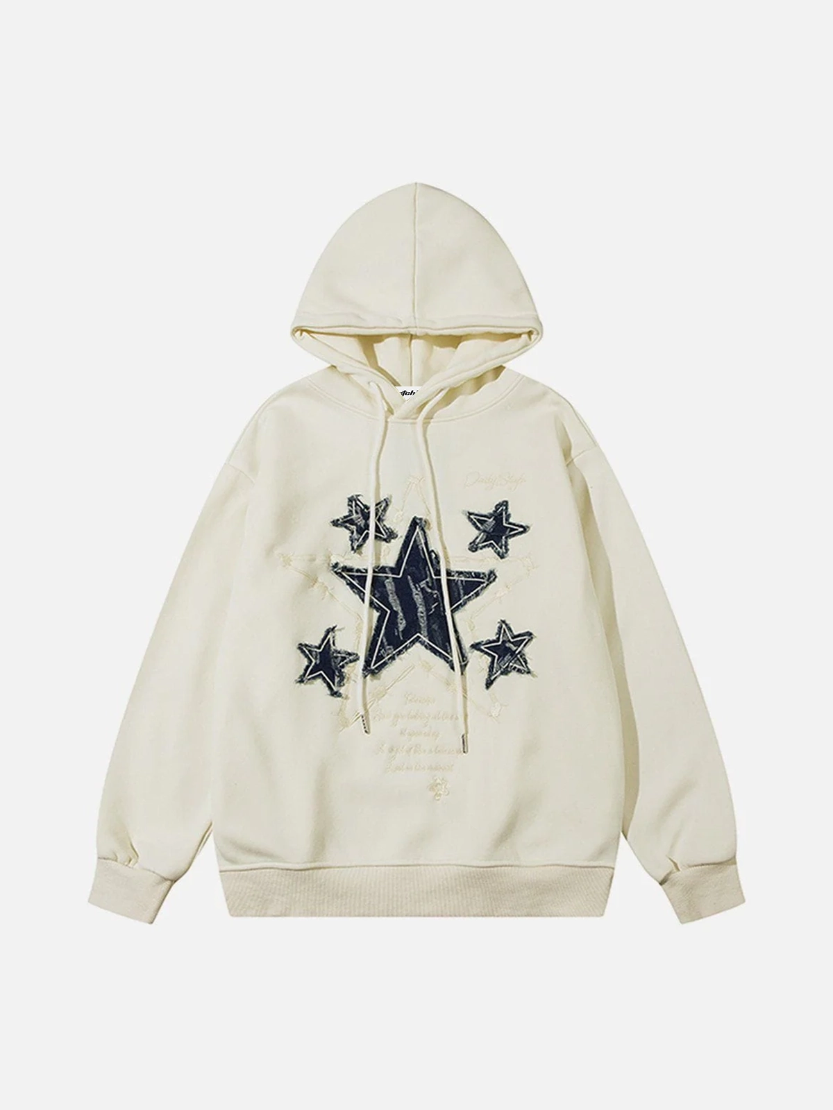 Apricot Embroidery Star Hoodie Front