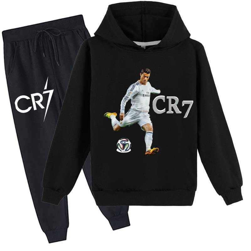 Mayoulove Ronaldo Hoodie Set for Boys & Girls - Stylish Sportswear, Perfect for Fans, Comfortable and Trendy-Mayoulove