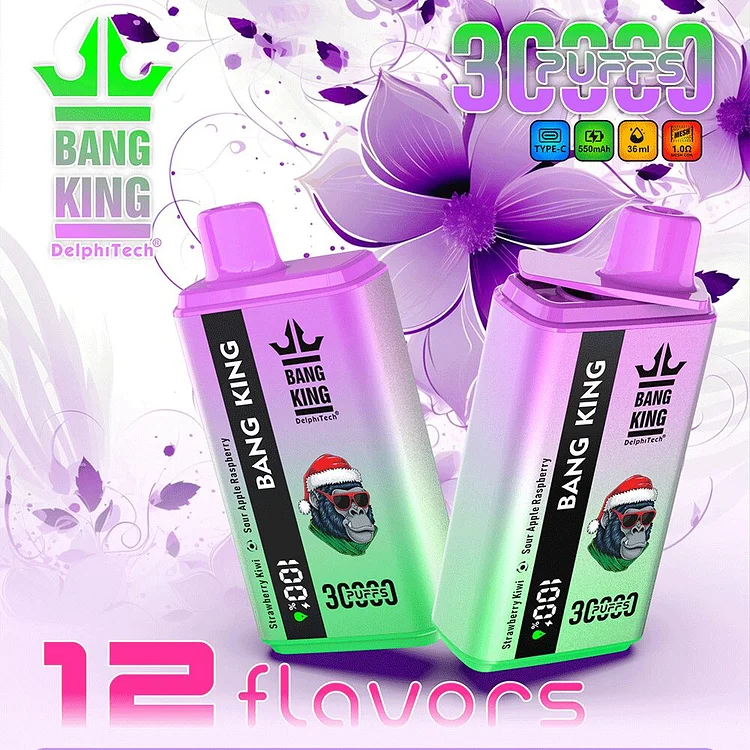 Bang 30000 30k Puffs 0% 2% 3% 5% Nicotine Double Taste  LCD Display (Box of 3) mysite www.vapeshoppromax.com