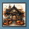 Halloween Pumpkin Street-Full Round Diamond Painting 30*30CM