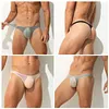 Ultra-thin sexy fully transparent ice silk seamless U convex thong