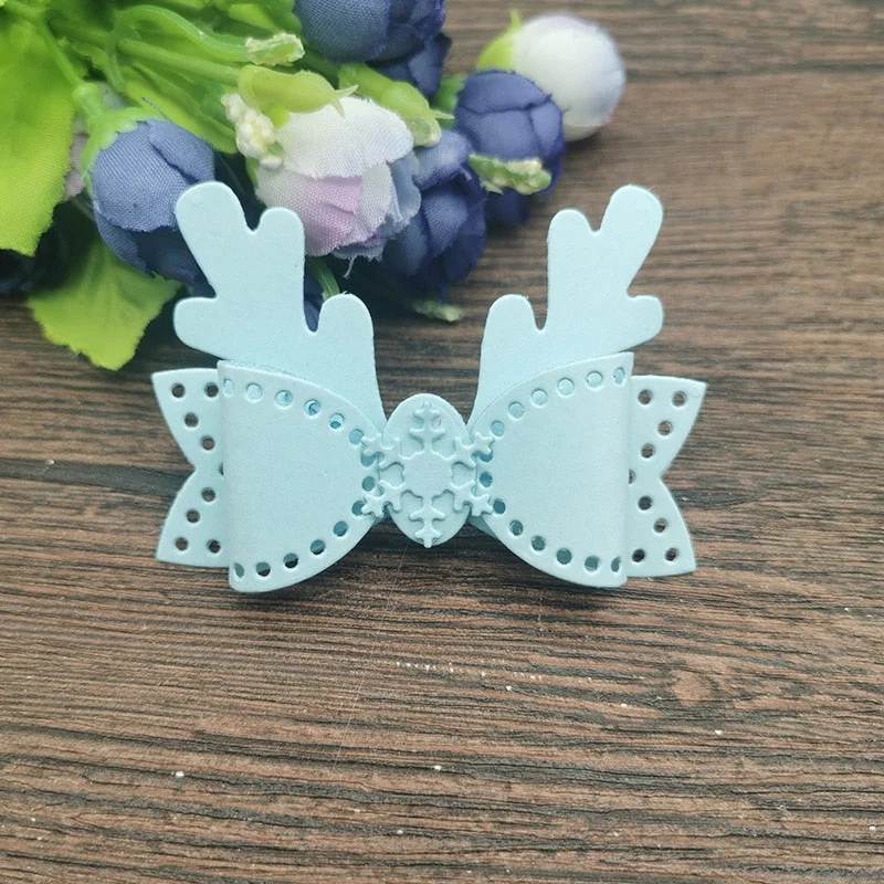 Christmas bow lace card Metal Cutting Dies Stencils For DIY Scrapbooking Decorative Embossing Handcraft Die Cutting Template