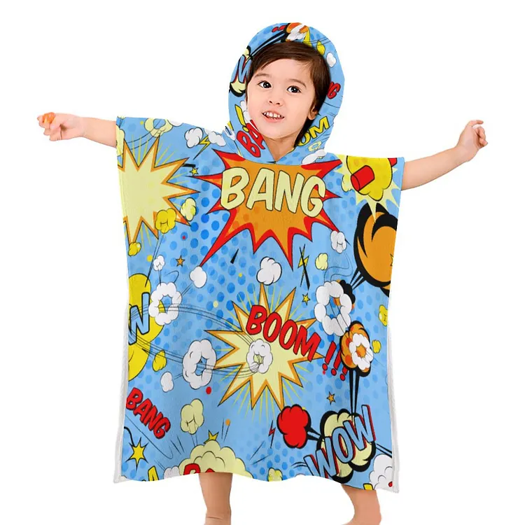 Personalized  Design Children's Bath Towel with Hood Full Print