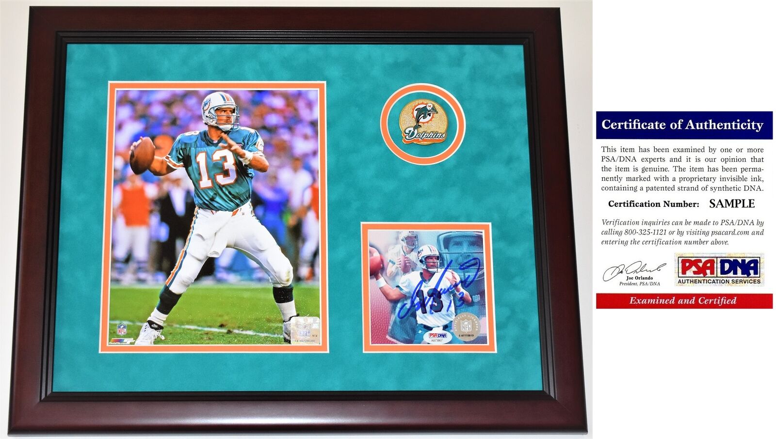 Dan Marino Signed Photo Poster painting - Autographed Dolphins Framed Collection + PSA/DNA COA
