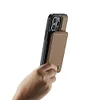 Double Magnetic Card holder For IPhone Case, Back Cover Anti-Fall Protective Case, Leather Card Holder