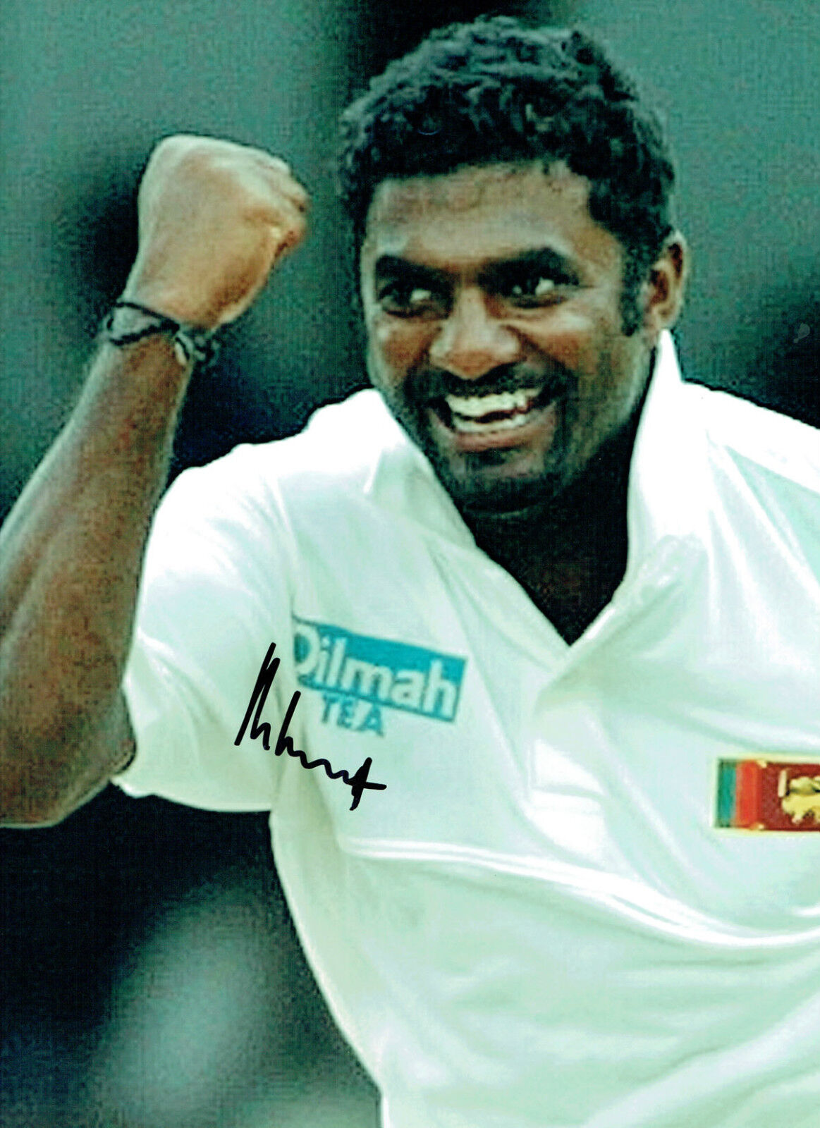 Muttiah MURALITHARAN Signed Autograph 16x12 Sri Lanka Cricket Photo Poster painting AFTAL COA