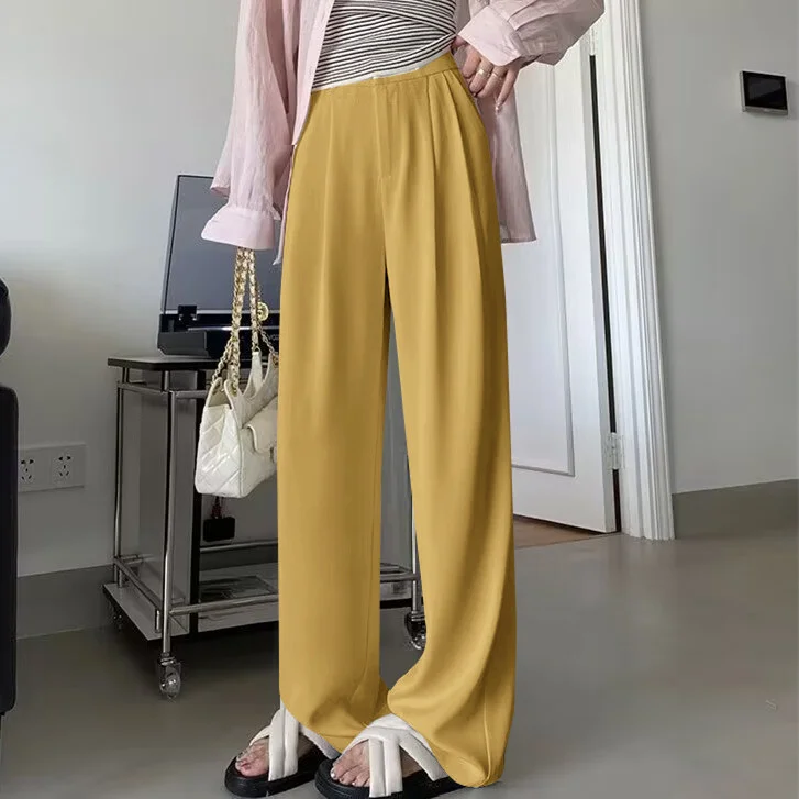 Toloer Toloer Wide-Leg Pants Women Spring And Fall 2024 New Casual Pants High-Waist Suit Pants Small Pants Women-Outfit Ideas