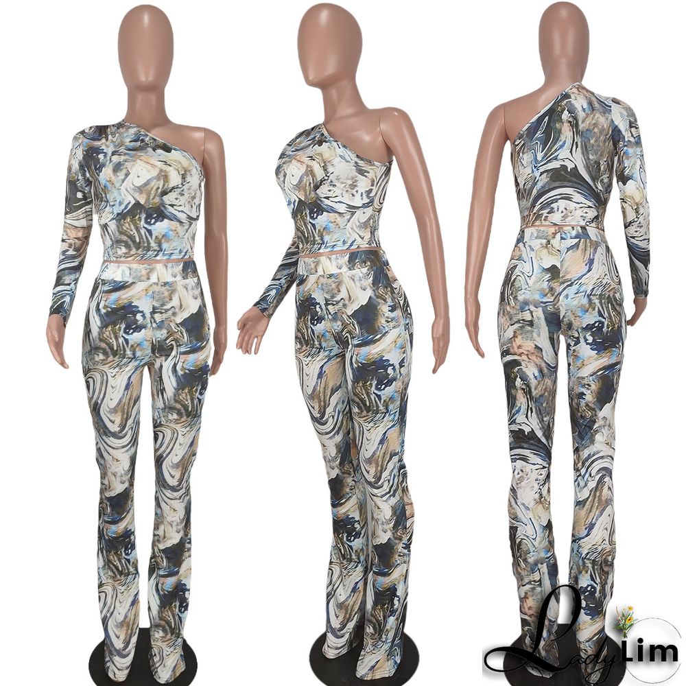 Fashion Sexy Print Two-piece Suit