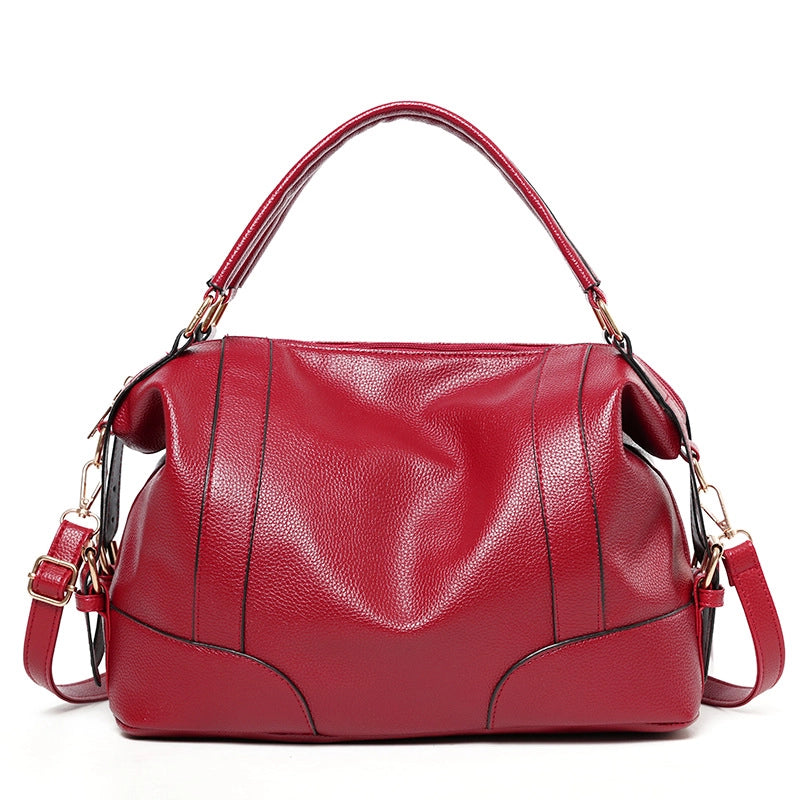 Women’s Pu Leather Solid Color Preppy Style Classic Style Square Zipper Handbag