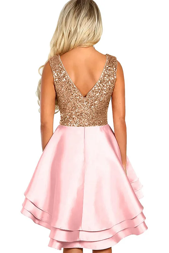 homecoming dresses 2025 sparkly Stacees A-line Sparkly Glitter Embellished Homecoming Dress Short Mini Ships in 48hrs