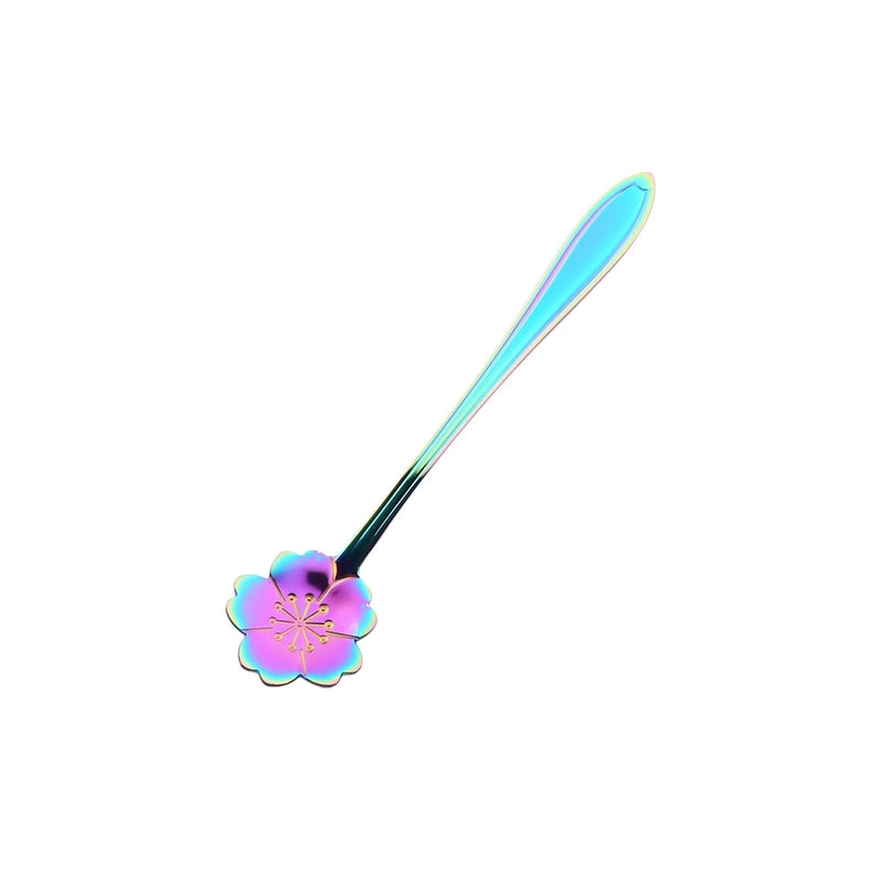 Vacation Flower Stainless Steel Spoon 1 Piece 1 Set