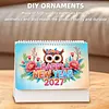Animal 2027 DIY Paper Diamond Painting Calendar Set Special Shaped Drill Monthly Flip Tabletop Calendar Kit Handmade for Adults Beginners Gift Home Office Decor