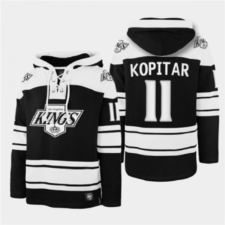 Men's Los Angeles Kings #11 Anze Kopitar Black Ageless Must-Have Lace-Up Pullover Hoodie 81EW