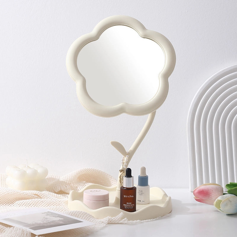 Flower Sunflower Makeup Mirror Girl Dressing Table Desktop Jewelry Beauty Mirror Bedroom Dormitory Desktop Mirror
