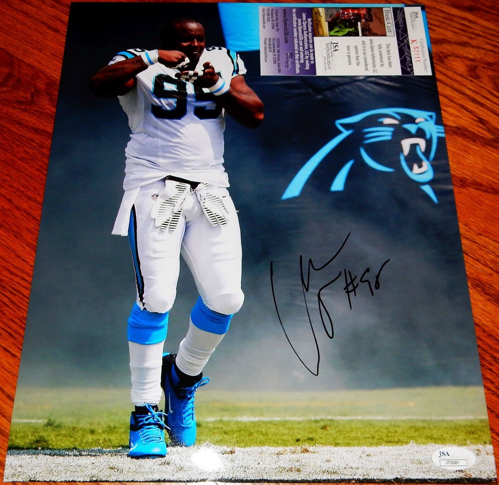 Charles Johnson Signed 11x14 Photo Poster painting JSA COA Auto Autograph Carolina Panthers UGA