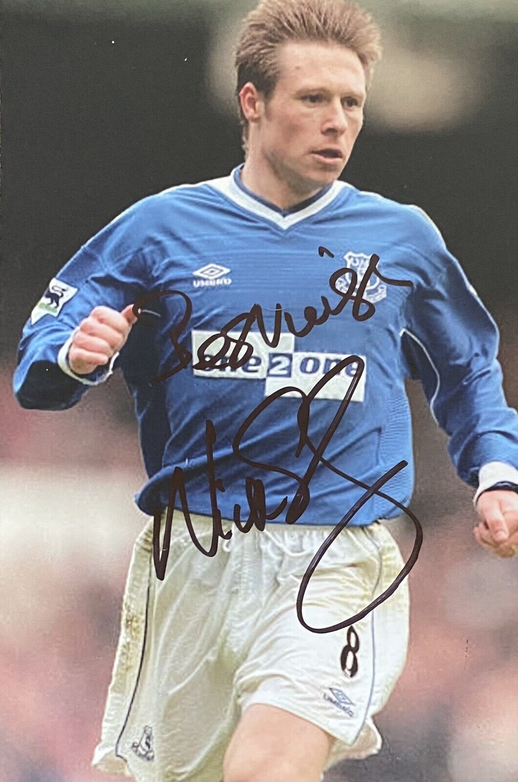 Nick Barmby Genuine Hand Everton 6X4 Photo Poster painting 2